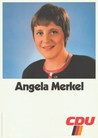 Portret Angela Merkel (1995) bij de CDU - cc/ACDP