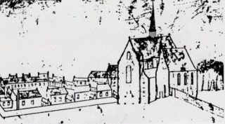 Kapel en klooster van Scheut. Schets van Everaert uit 1735