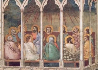 Pinksteren afgebeeld door Giotto (Padua)