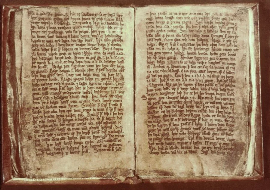 De Codex Regius (de koninklijke codex), IJslands perkamenten handschrift waarin de Poëtische Edda bewaard is gebleven.