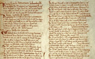 Detail van het Domesday Book