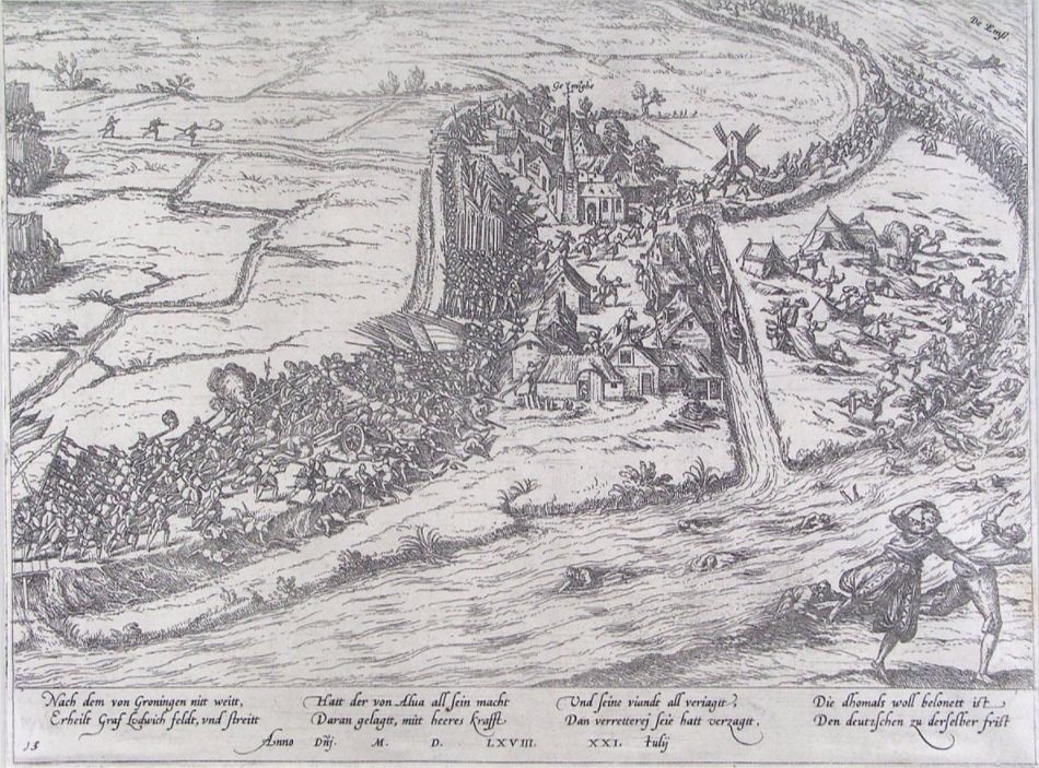 Slag bij Jenningen volgens Frans Hogenberg.