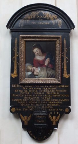 De Maagd met het Slapende Kind, toegeschreven aan (een leerling van) Peter Paul Rubens in de St-Niklaaskerk in Brussel - cc