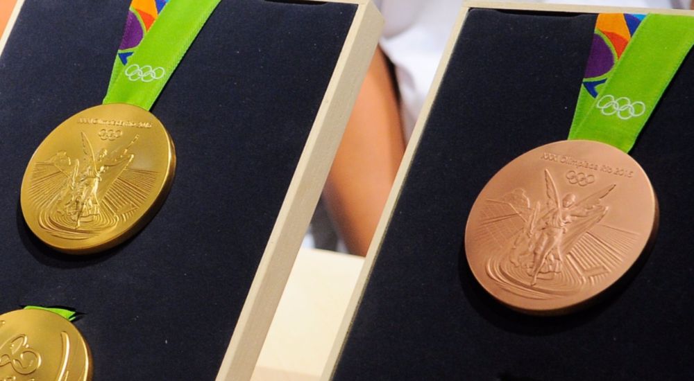 Afbeelding van de godin op de medaille van de Olympische Spelen van 2016 (cc - Tomaz Silva/Agência Brasil)