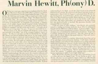 Artikel in LIFE over Marvin Hewitt