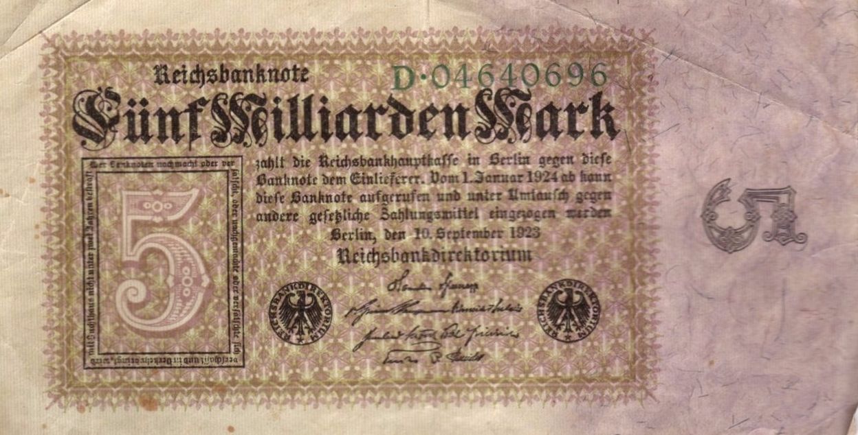 Biljet van 5 miljard Mark uit 1923 (cc)