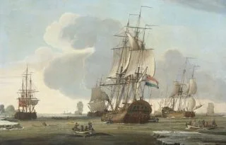 De Groenlandvaarder 'Zaandam' van rederij Claes Taan en Zn, Zaandam, op de walvisvangst, 1772, Jochem de Vries.