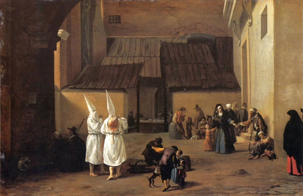 Flagellanten op een schilderij van Pieter van Laer