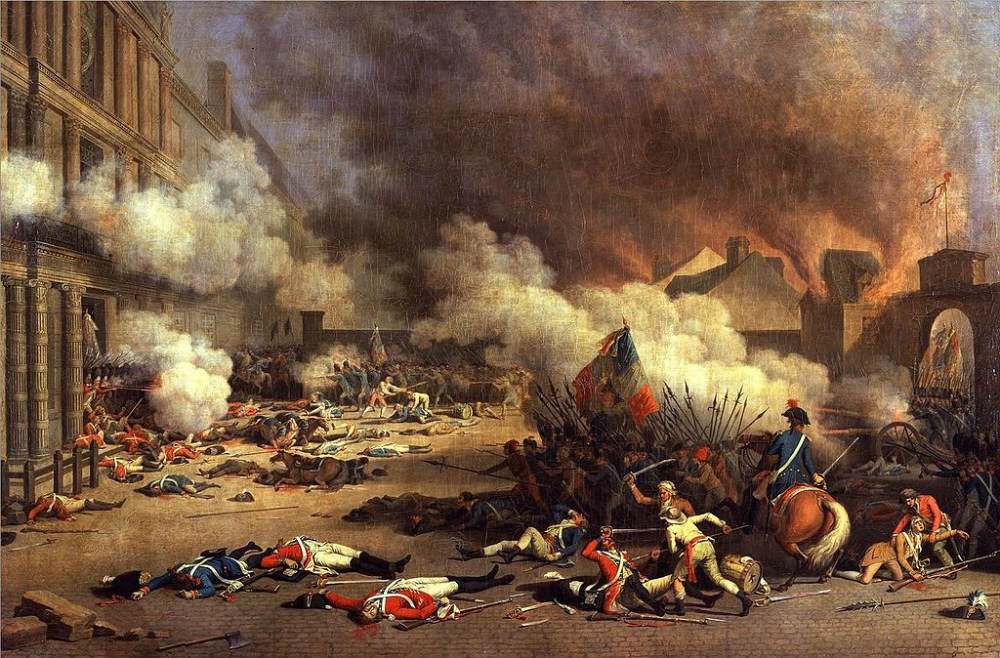 Franse Revolutie - Bestorming van de Tuileriën, 10 augustus 1792 (Jean Duplessis-Bertaux)