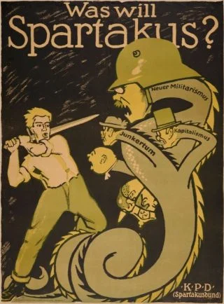 Poster van de Spartakusbond