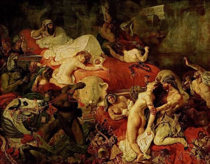 De dood van Sardanapalos - Eugène Delacroix (1827)