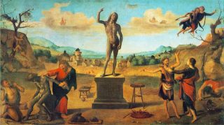 De mythe van Prometheus door Piero di Cosimo, 1515