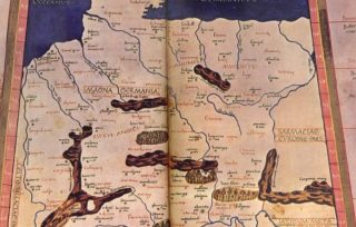 'Germania' op een Romeinse kaart uit de tweede eeuw - cc