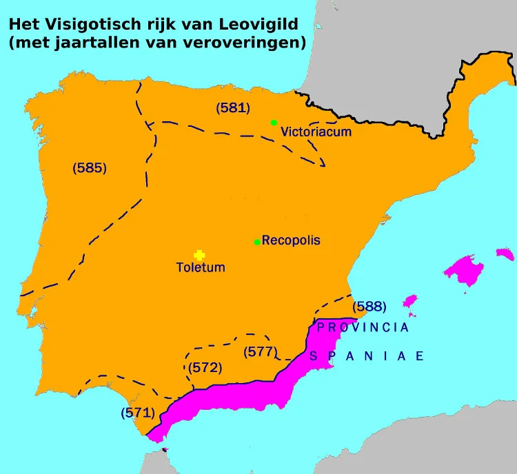 Het Visigotische rijk van Leovigild