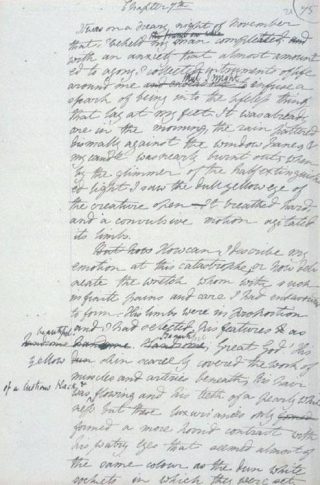 Manuscript van Frankenstein
