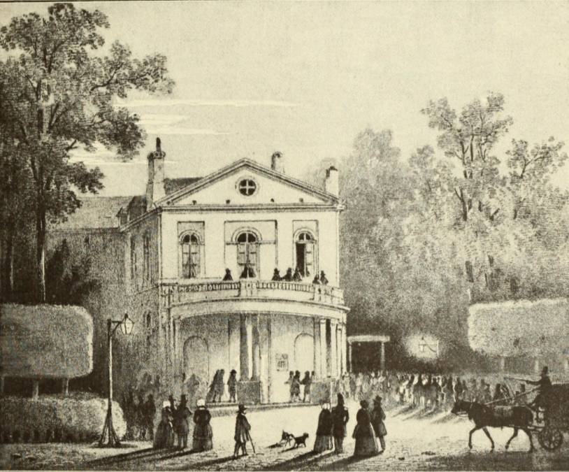 Oude tekening van het Koninlijk Parktheater in Brussel - wiki