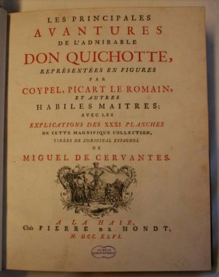 Miguel de Cervantes’ Don Quichot, gedrukt door de Haagse boekverkoper Pieter de Hondt (Meermanno)