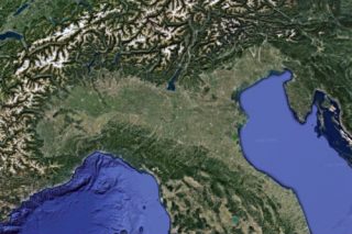 Povlakte, Italië. Beeld Google earth.