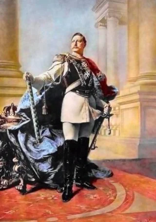 Barok portret van Wilhelm II -  Max Kohner (1890)