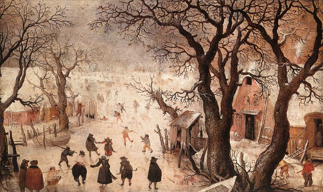 Winterlandschap. ca. 1605 - Hendrick Avercamp (Kunsthistorisches Museum Wenen)