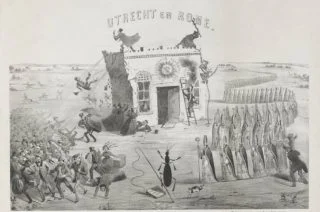 Aprilbeweging (1853) - Spotprent Utrecht en Rome