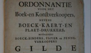 Ordonnantie van het Haagse boekverkopersgilde (1702)