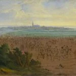 Rampjaar - Het Franse leger voor Naarden op 20 juli 1672 door Adam Frans van der Meulen