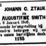 Huwelijksadvertentie - Soerabaijasch Handelsblad, 10 januari 1908