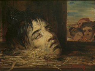 Het geguillotineerde hoofd van François Rosseel geschilderd door Antoine Wiertz. (Antoine Wiertz