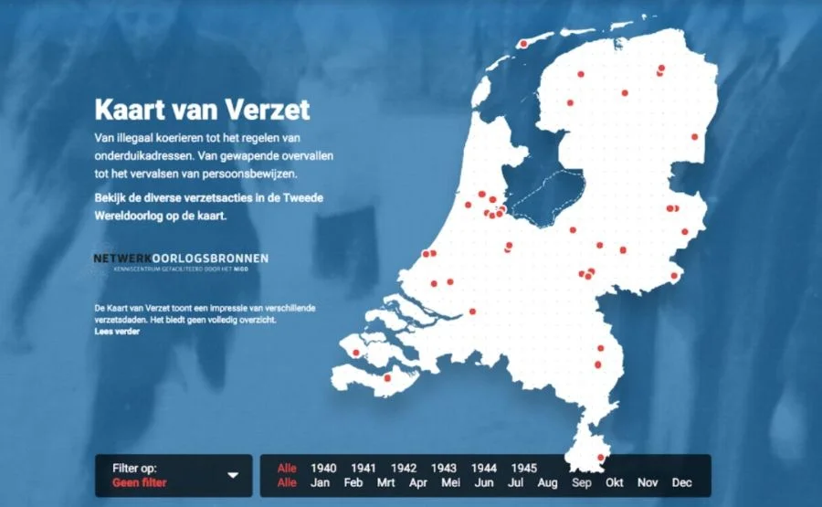 Kaart van Verzet - Netwerk Oorlogsbronnen