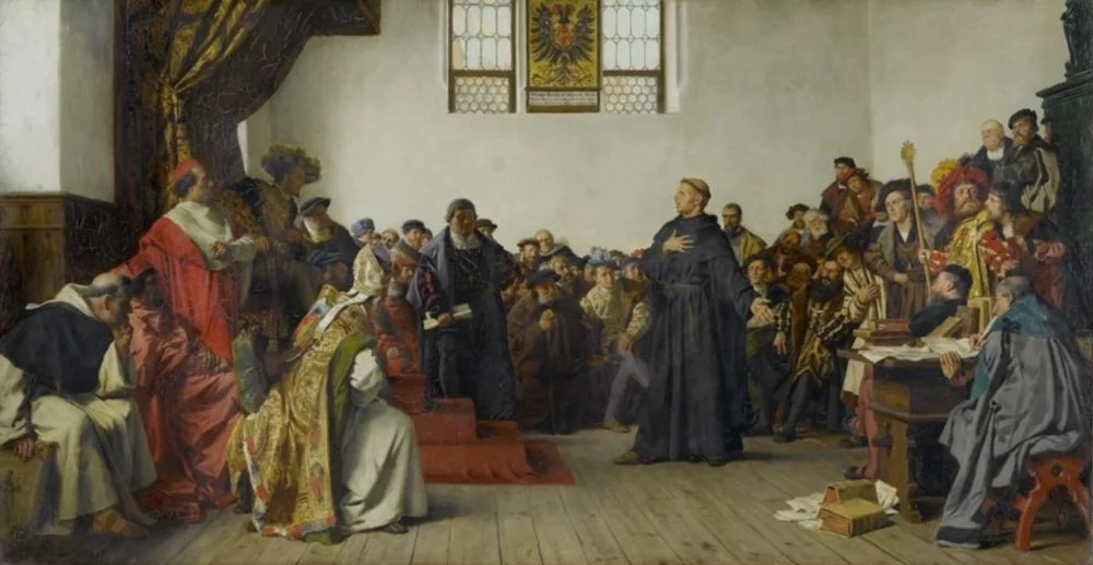 Luther op de Rijksdag van Worms (1521) - Von Werner, 1877