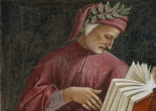 Dante Alighieri op een fresco van Luca Signorelli (wiki)