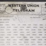 Het originele telegram zoals het vanuit de Duitse ambassade in Washington naar de Duitse ambassade in Mexico werd gestuurd (The U.S. National Archives)
