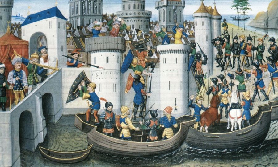 Kruistochten - Verovering van Constantinopel door kruisvaarders, 1204