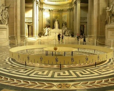Pendule van Léon Foucault in het Panthéon in Parijs