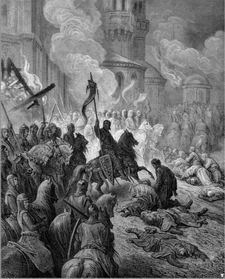 Vierde Kruistocht - Intocht van de kruisvaarders te Constantinopel in 1204, Gustave Doré