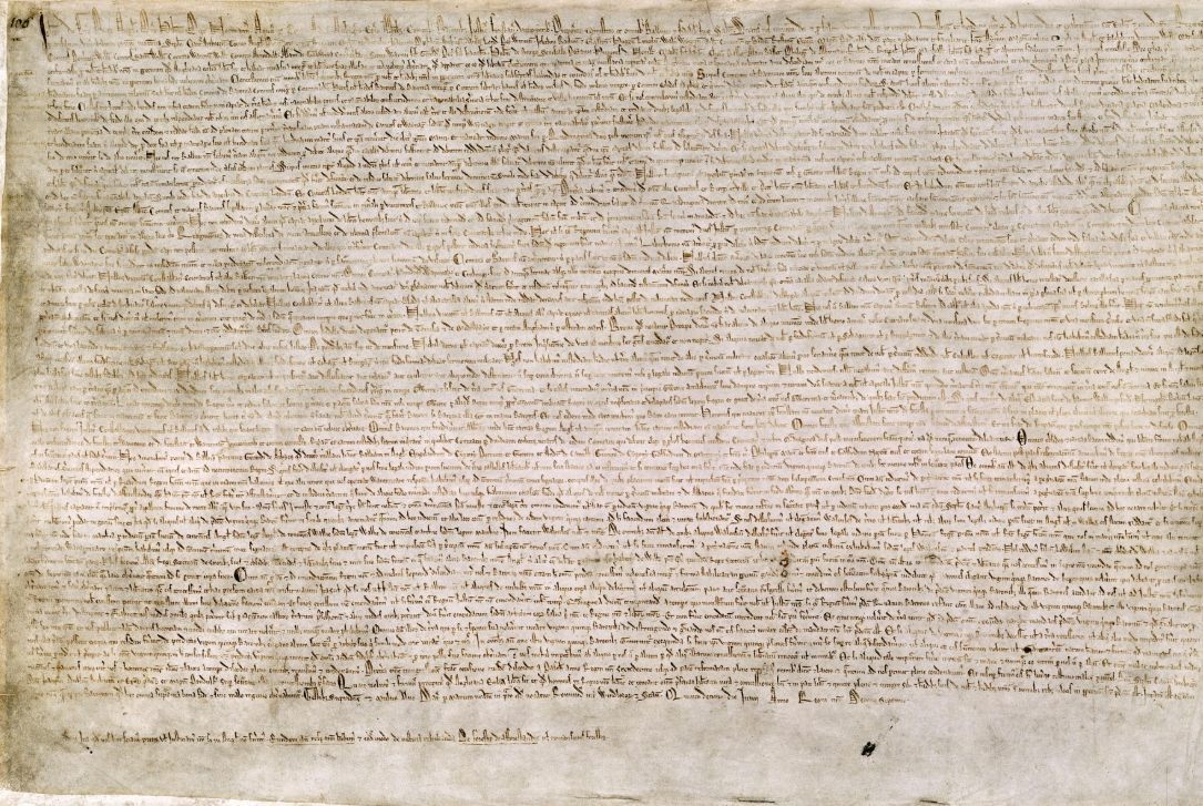 De Magna Carta of grote oorkonde uit 1215.