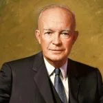 Officieel portret van president Dwight D. Eisenhower tijdens zijn presidentschap van de VS (1953-1961)