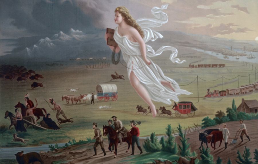 Manifest Destiny - ''American Progress', een schilderij uit 1872 van John Gast over de Amerikaanse vooruitgang