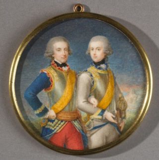 De twee zonen van Willem V. Willem Frederik (1772-1843), de latere koning Willem I en Frederik (1774-1799). Wikimedia Commons.
