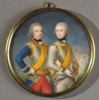 De twee zonen van Willem V. Willem Frederik (1772-1843), de latere koning Willem I en Frederik (1774-1799). Wikimedia Commons.