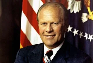 De Amerikaanse president Gerald Ford