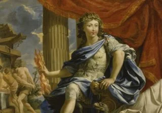 Droit divin - Lodewijk XIV, afgebeeld als de god Jupiter