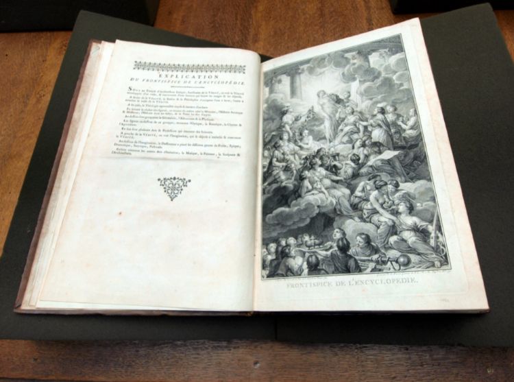 Exemplaar van de Encyclopédie in de bibliotheek van Teylers Museum (cc - AlfvanBeem - wiki)