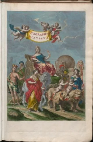 Titelprint uit de atlas van Joan Blaeu (UU)