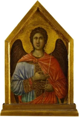 De aartsengel Gabriël van de Maesta van Duccio di Buoninsegna