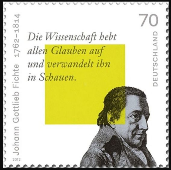 Duitse postzegel met de beeltenis van Johann Gottlieb Fichte (Deutsche Post)