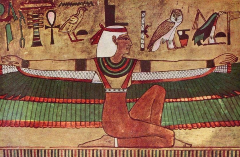 Monotheïsme & polytheïsme - Egyptische godin Isis, grafschildering, ca. 1360 v.Chr.