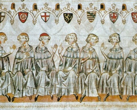 Keurvorsten in de Codex Balduineus (ca. 1340)