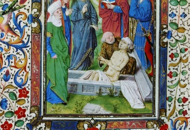 Lazarus in het getijdenboek van Maria van Bourgondië